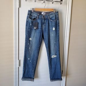 Paige Porter Mid-Rise Boyfriend Straight Jeans